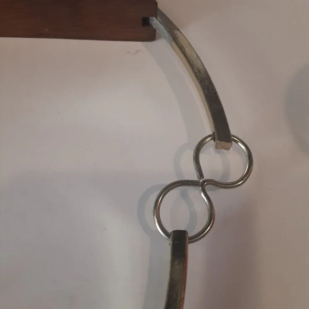 Vintage New Circle Of Light Candle Holder Wood & Brass Mid Century
